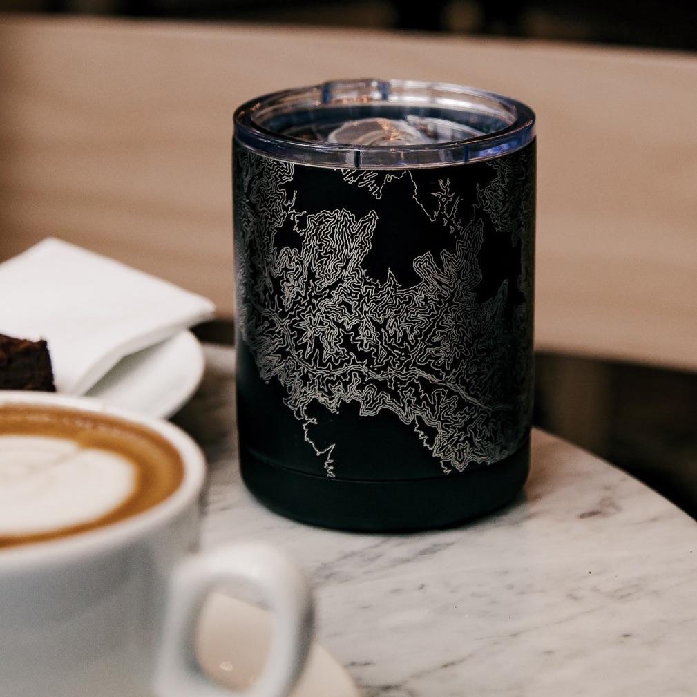 Charlotte - North Carolina Map Insulated Cup in Matte Black